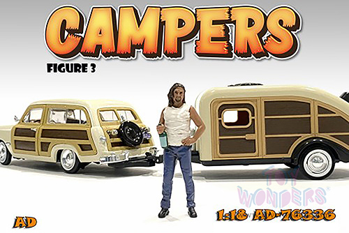 American Diorama Figurine - Campers Figure 3 (1/18 scale, White/Blue) 76336