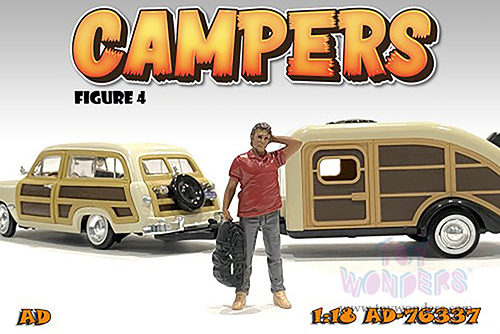 American Diorama Figurine - Campers Figure 4 (1/18 scale, White/Blue) 76337