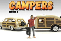 American Diorama Figurine - Campers Figure 4 (1/18 scale, White/Blue) 76337