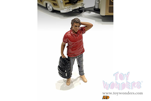 American Diorama Figurine - Campers Figure 4 (1/18 scale, White/Blue) 76337