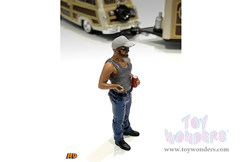American Diorama Figurine - Campers Figure 5 (1/18 scale, Gray/Blue) 76338