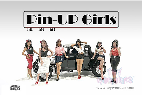 American Diorama Figurine - Pin-Up Girls | Jean (1/24 scale, White/Black) 76441