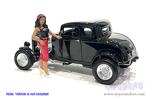 American Diorama Figurine - Pin-Up Girls | Carroll (1/24 scale, Black/Red) 76443