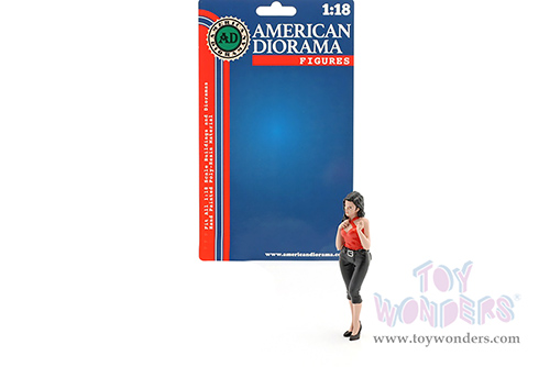 American Diorama Figurine - Pin-Up Girls | Peggy (1/18 scale, Red/Black) 76344