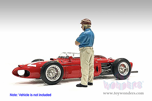 American Diorama Figurine - Racing Legends | The 50s Driver A (1/18 scale, Blue/Beige) 76347
