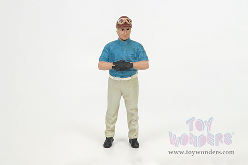 American Diorama Figurine - Racing Legends | The 50s Driver A (1/18 scale, Blue/Beige) 76347