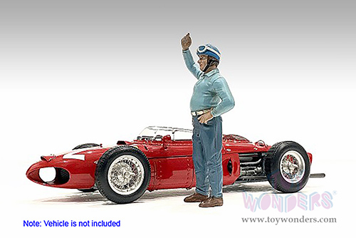 American Diorama Figurine - Racing Legends | The 50s Driver B (1/18 scale, Light Blue/Blue) 76348