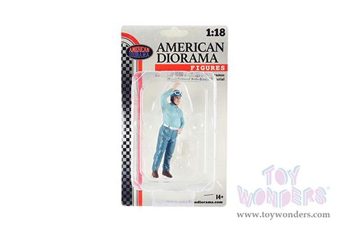 American Diorama Figurine - Racing Legends | The 50s Driver B (1/18 scale, Light Blue/Blue) 76348