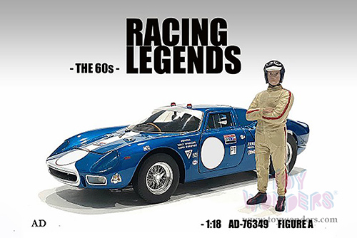 American Diorama Figurine - Racing Legends | The 60s Driver A (1/18 scale, Beige) 76349