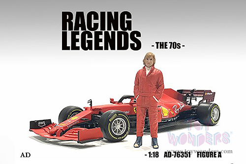 American Diorama Figurine - Racing Legends | The 70s Driver A (1/18 scale, Red) 76351
