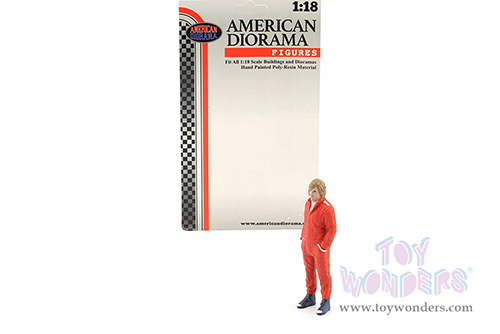 American Diorama Figurine - Racing Legends | The 70s Driver A (1/18 scale, Red) 76351