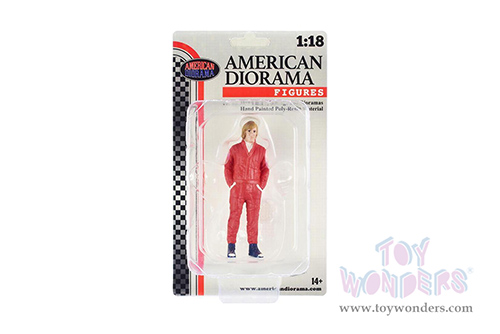 American Diorama Figurine - Racing Legends | The 70s Driver A (1/18 scale, Red) 76351