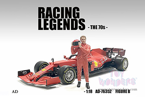 American Diorama Figurine - Racing Legends | The 70s Driver B (1/18 scale, Red) 76352