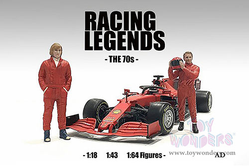 American Diorama Figurine - Racing Legends | The 70s Driver B (1/18 scale, Red) 76352