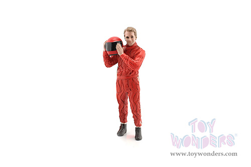American Diorama Figurine - Racing Legends | The 70s Driver B (1/18 scale, Red) 76352