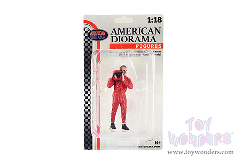 American Diorama Figurine - Racing Legends | The 70s Driver B (1/18 scale, Red) 76352