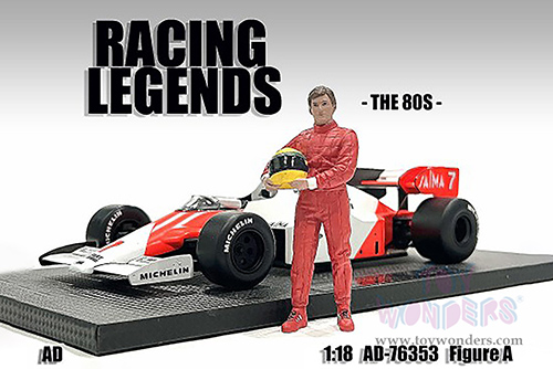 American Diorama Figurine - Racing Legends | The 80s Driver A (1/18 scale, Red) 76353