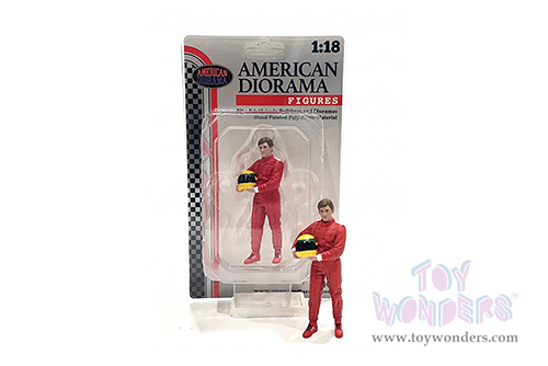 American Diorama Figurine - Racing Legends | The 80s Driver A (1/18 scale, Red) 76353