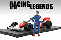 Show product details for American Diorama Figurine - Racing Legends | The 80s Driver B (1/18 scale, Blue) 76354