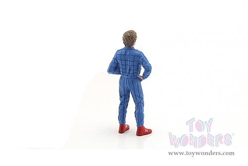 American Diorama Figurine - Racing Legends | The 80s Driver B (1/18 scale, Blue) 76354