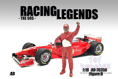 American Diorama Figurine - Racing Legends | The 90s Driver B (1/18 scale, Red/White) 76356
