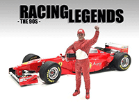 Show product details for American Diorama Figurine - Racing Legends | The 90s Driver B (1/18 scale, Red/White) 76356