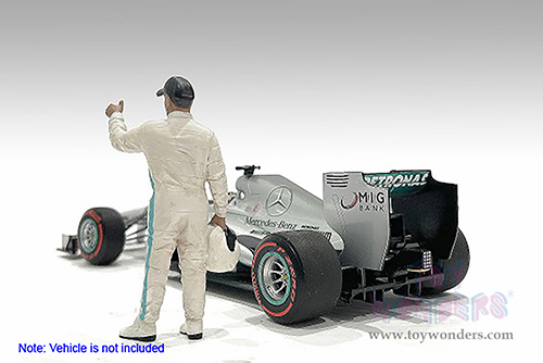 American Diorama Figurine - Racing Legends | The 2000s Driver A (1/18 scale, Cream) 76357