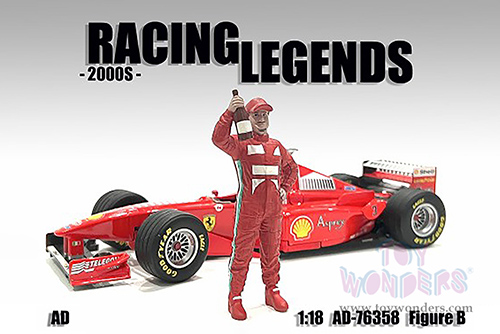 American Diorama Figurine - Racing Legends | The 2000s Driver B (1/18 scale, Red) 76358