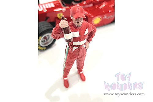 American Diorama Figurine - Racing Legends | The 2000s Driver B (1/18 scale, Red) 76358