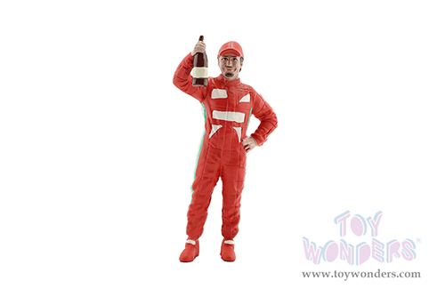 American Diorama Figurine - Racing Legends | The 2000s Driver B (1/18 scale, Red) 76358