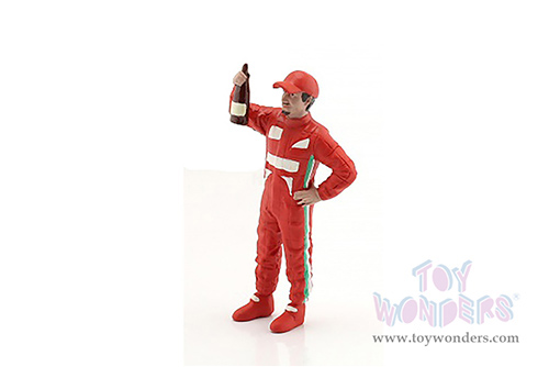 American Diorama Figurine - Racing Legends | The 2000s Driver B (1/18 scale, Red) 76358