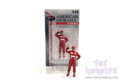 American Diorama Figurine - Racing Legends | The 2000s Driver B (1/18 scale, Red) 76358