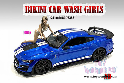 American Diorama Figurine - Bikini Car Wash Girl - Jenny (1/24 scale, White) 76363