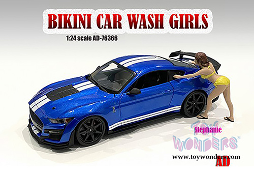 American Diorama Figurine - Bikini Car Wash Girl - Stephanie (1/24 scale, Yellow) 76366