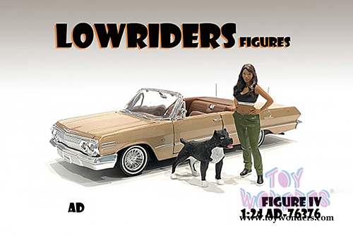 American Diorama Figurine - Lowriderz Figure IV (1/24 scale, Black/Green) 76376