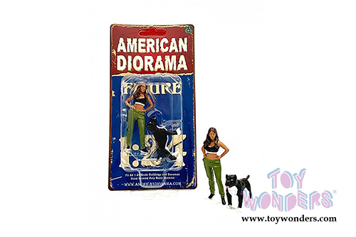 American Diorama Figurine - Lowriderz Figure IV (1/24 scale, Black/Green) 76376