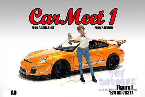 American Diorama Figurine - Car Meet 1 Figure I (1/24 scale, White/Blue) 76377