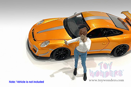 American Diorama Figurine - Car Meet 1 Figure I (1/24 scale, White/Blue) 76377