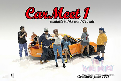 American Diorama Figurine - Car Meet 1 Figure III (1/24 scale, Blue/White) 76379