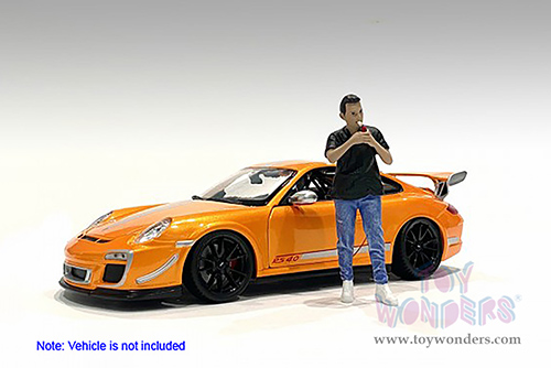 American Diorama Figurine - Car Meet 1 Figure VI (1/24 scale, Black/Blue) 76382