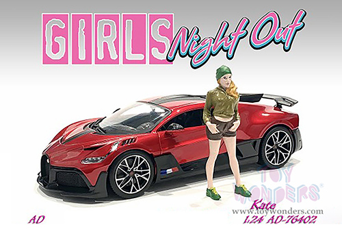American Diorama Figurine - Girls Night Out - Kate (1/24  scale, Green/Brown) 76402