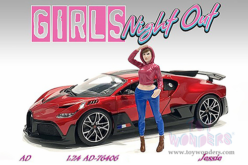 American Diorama Figurine - Girls Night Out - Jessie (1/24  scale, Hot Pink/Blue) 76406