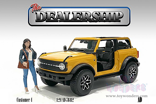 American Diorama Figurine - The Dealership - Customer IV (1/24  scale, Gray/Blue) 76412