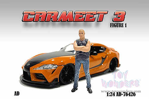 American Diorama Figurine - Car Meet 3 Figure 1 (1/24 scale, Black/Blue) 76426