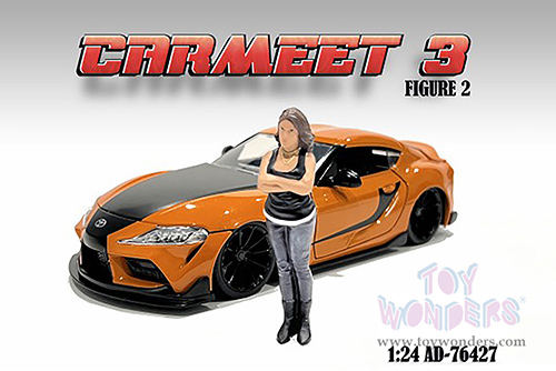 American Diorama Figurine - Car Meet 3 Figure 2 (1/24 scale, Black/Gray) 76427