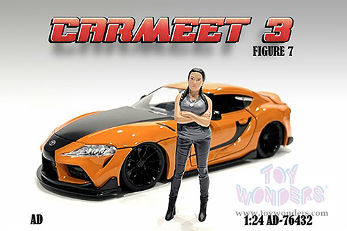 American Diorama Figurine - Car Meet 3 Figure 7 (1/24 scale, Gray/Black) 76432