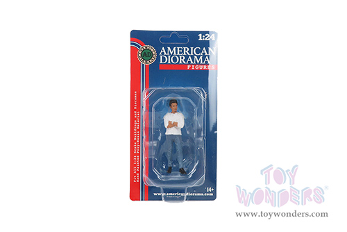 American Diorama Figurine - Car Meet 3 Figure 8 (1/24 scale, White/Blue) 76433