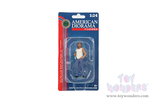 American Diorama Figurine - Campers Figure 3 (1/24 scale, White/Blue) 76436