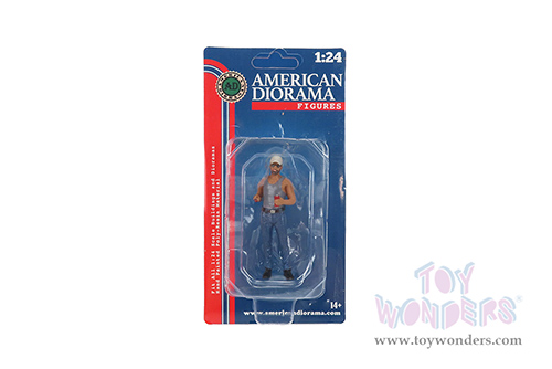 American Diorama Figurine - Campers Figure 5 (1/24 scale, Gray/Blue) 76438