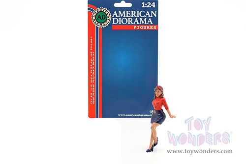 American Diorama Figurine - Pin-Up Girls | Betsy (1/24 scale, Red/Blue) 76440